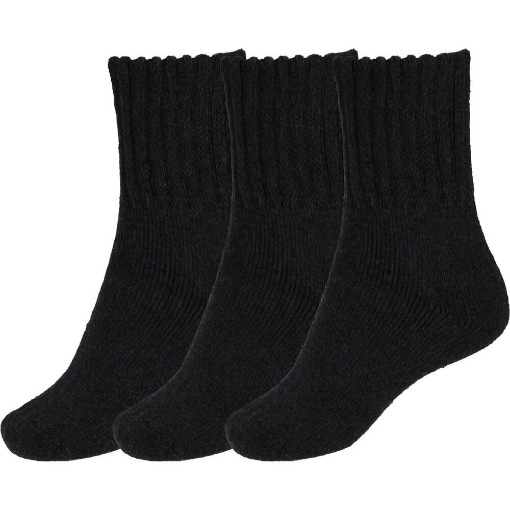 BenSorts Women 3 Packs Black Winter Thick Warm Polyester Boots Socks